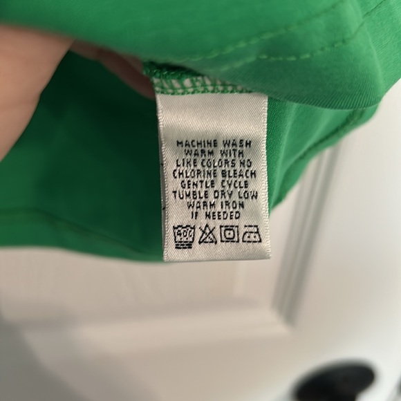 Lilly Pulitzer Vintage White Label Kelly Green Top, Embroidered Palm, Women’s XL - Picture 6 of 17